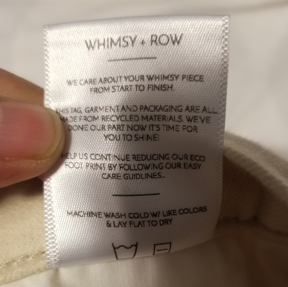 Whimsy & Row Flora Pant Color Natural Cropped Wid… - image 4